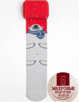 07832279-40 Колготки детские вн.махра красный р.128-134